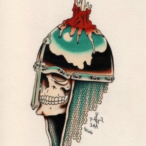 Medieval Skull - Original Painting