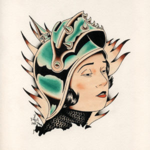 nicolas-tatuto-trillaud-traditional-tattoo-tatoueur-bordeaux-tatouage-oldschool-jeanne-darc-medieval-helmet-2024-scan