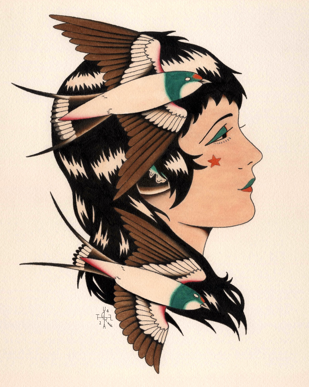 nico-tatuto-tatoueur-bordeaux-talence-tattoo-flash-lady-swallow-hirondelle-oiseau-bird-fineline-tatouage-painting-2024