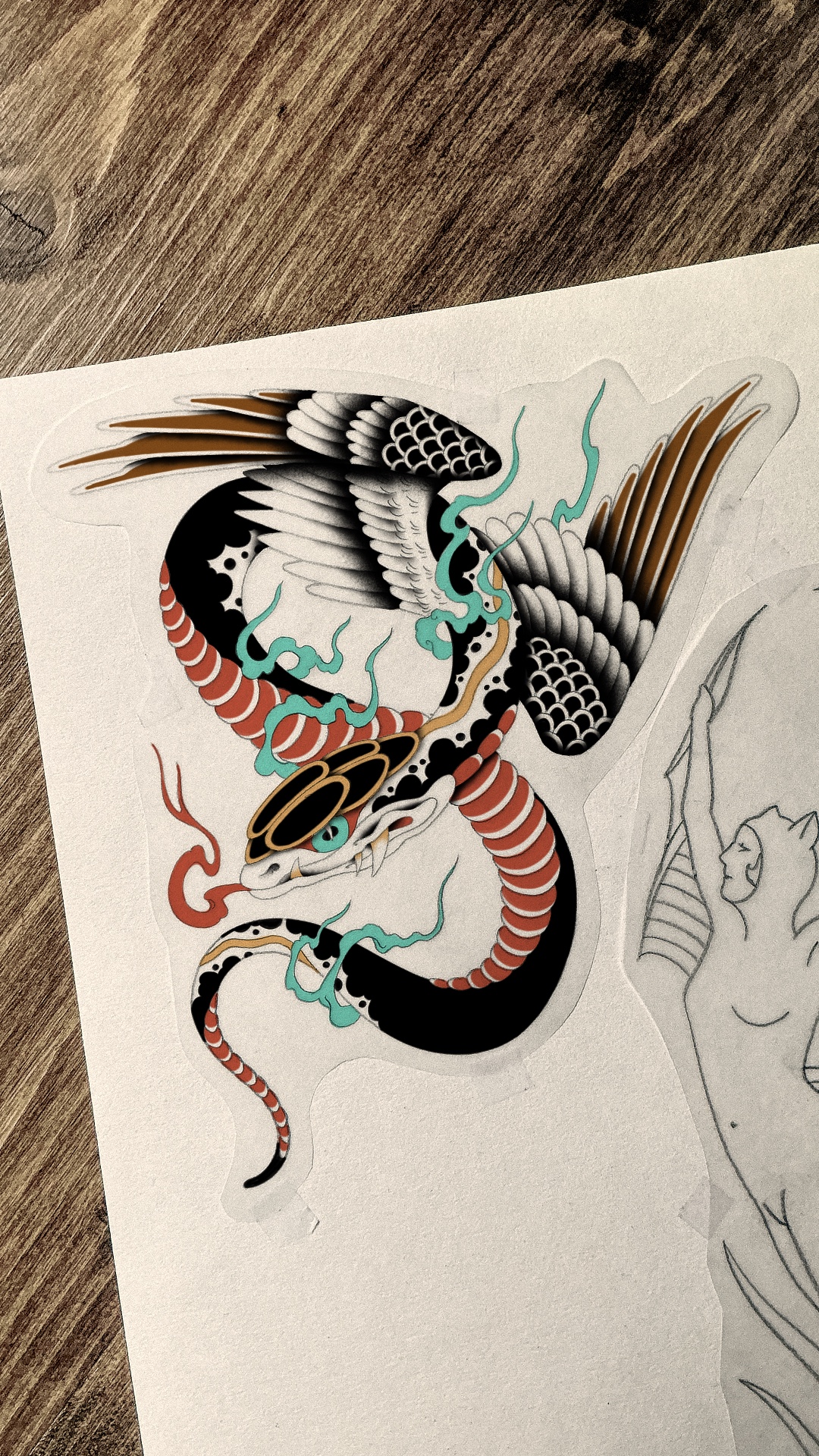 nico-tatuto-trillaud-tatoueur-bordeaux-talence-tattoo-flash-tatouage-serpent-snake-winged-traditionnel-oldschool-trad-japanese-2025-couleur